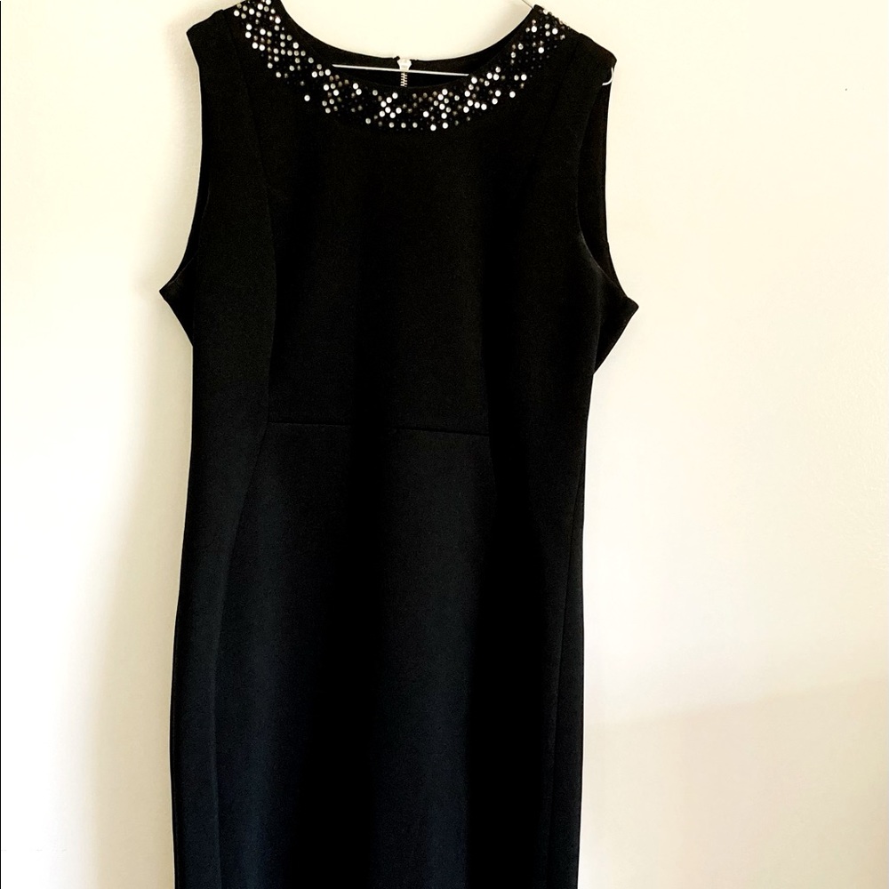 Calvin Klein Black Dress with Silver Accents
